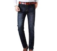 Jeans Coupe Droite pour Hommes Jeans Stretch Coupe Slim Pantalon de Travail Couleur Pure Basique Décontracté Offre de Printemps Ete Pantalon de Jogging en Denim Sport Jean Skinny Pants