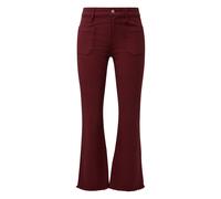 Jeans court slim jambe Ã©vasÃ©e avec ourlet Ã franges femme s.Oliver Rouge 46