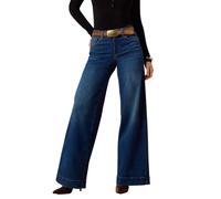 Jeans d'Ã©quitation wide leg femme Ariat High Rise Revel Vilma Bleu 30 Short
