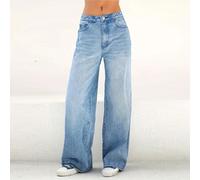 Jeans décontractés à poche unie, all-match pour adolescentes 14Y,13Y,16Y,15YUnicoloreJean