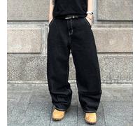 Jeans décontractés amples à jambes larges avec imprimé lettres pour hommes L,M,S,XL,XS,XXLgraphique,LettresJean