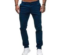 Jeans décontractés Slim pour Homme Pantalon en Jean Taille Moyenne élastique Jeans Skinny colorés Confortables en Jean (Bleu Foncé,M)