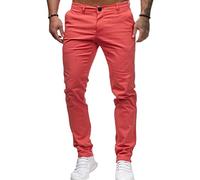 Jeans décontractés Slim pour Homme Pantalon en Jean Taille Moyenne élastique Jeans Skinny colorés Confortables en Jean (Couleur Rose,L)