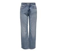 Only Jean femme Mom Jeans coupe droite déchiré effet usé Bleu-3 Taille S/32L L32