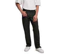 Jeans droit fendu - Urban Classics - Noir - Taille haute - 5 poches - Confortable 32