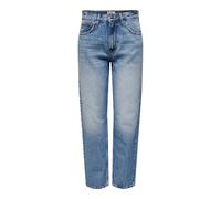 Jeans droit taille haute femme Only Robyn Bleu 26x32