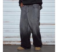 Jeans droits à jambe droite avec dégradé lavé pour hommes, pantalon en jean polyvalent au style streetwear Y2K . Cadeau idéal pour le petit ami/mari. Jeans amples et baggy au style streetwear décontra