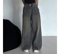 Jeans droits décontractés automne nouveaux pour femmes, Jeans amples L,M,S,XLUnicoloreJean