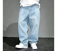 Jeans droits décontractés Y2K, convenant aux adolescents garçons - Jeans en denim lavé, streetwear décontracté ample, jeans pour l'extérieur, pantalon en jean rétro classique des années 90 10Y,14Y,11Y