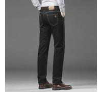 Jeans droits slim stretch pour hommes, style casual chic, design de poches en biais, polyvalent pour un port quotidien 28,30,32,36,38,34LettresJean
