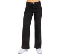 Jeans Enzo Femme Taille Haute Évasé Coton Stretch Pantalon Bleu