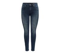 Only ONLBLUSH Life Mid SK ANK RAW REA409 Noos Jeans, Blue Black Denim, 30 M Femme