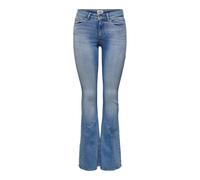 Only Jeans ONLBLUSH Life Mid Flared DNM TAI467 Noos, denim bleu clair, XL/30, femme