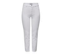 Jeans femme - Only - Emily - Droit - Taille haute - Denim stretch blanc