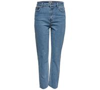 Only Femme Onlemily Hw St Raw Crop Ank Mae06 Noos Jeans, Denim Bleu Clair, 52 EU