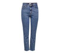 Jeans femme - Only - Emily life - Coupe droite - Taille haute - Dark blue denim 26/34