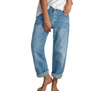 Jeans Femme Taille Basse Coupe Droite Straight Jean Courts à Jambe Large, Taille Haute, Baggy, Boyfriend, Pantalon en Denim à La Cheville avec Poches, Streetwear en Denim, Jeans Baggy Femmes Cadeau