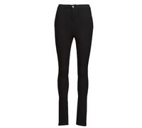 Jeans femme Noisy May nmella - noir - taille très haute - jambe fine - coton mélangé