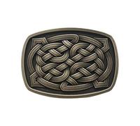 JEAN'S FRIEND New Vintage Bronze Plated Cross Celtic Knot Rectangle Belt Buckle Boucle de ceinture