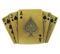 JEAN'S FRIEND New Vintage Bronze Plated Royal Flush Spade Casino Lighter Belt Buckle Boucle de ceinture