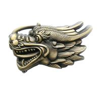 JEAN'S FRIEND New Vintage Bronze Plated Sculpt Dragon Head Belt Buckle Boucle de ceinture
