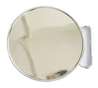 JEAN'S FRIEND New Vintage Classic Round Blank Belt Buckle Boucle de ceinture Custom Belt Buckle Boucle de ceinture (Bright Silver Plated Color)