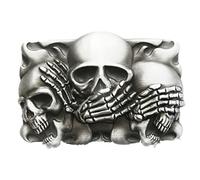 JEAN'S FRIEND New Vintage Flame Shy Skulls Belt Buckle Boucle de ceinture