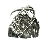 JEAN'S FRIEND New Vintage Grim Reaper Skull Belt Buckle Boucle de ceinture
