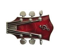 JEAN'S FRIEND New Vintage Original Red Enamel Guitar Music Belt Buckle Boucle de ceinture