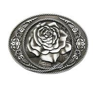 JEAN'S FRIEND New Vintage Oval Rose Flower Western Belt Buckle Boucle de ceinture