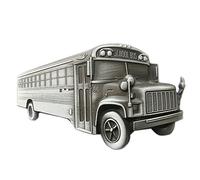 JEAN'S FRIEND New Vintage School Bus Belt Buckle Boucle de ceinture