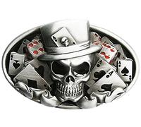JEAN'S FRIEND Tattoo Skull Country Music Guitar Belt Buckle Boucle de ceinture Mix Styles Choice (2)