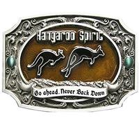 JEAN'S FRIEND Vintage Style Australia Kangaroo Western Wildlife Belt Buckle Boucle de ceinture