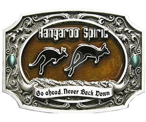 JEAN'S FRIEND Vintage Style Australia Kangaroo Western Wildlife Belt Buckle Boucle de ceinture