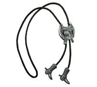 JEAN'S FRIEND Vintage Style Western Saddle Horseshoe Cowboy Boots Bolo Tie Cravate