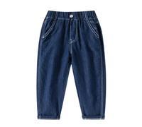 Jeans Garçons Enfants Pantalon Ample Décontracté Noir Cole Loisirs Sport Classique Ceinture Robuste Jean Slim Middle Large pour Cadeau Anniversaire