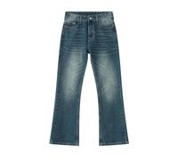 Jeans Homme, Jean éVasé pour Homme en Denim Confortable Inspiré des AnnéEs 60-70 avec Une Coupe AjustéE Et Un Bas Cloche DéContracté