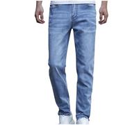 Jeans Homme Pantalon en Denim à Trou Droit Jeans de Survêtement Pantalons avec Fermeture Éclair Slim Fit Jean Hip Hop Hommes Soldes Pantalon de Sport Travail Jogging Pas Cher