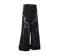 Jeans Homme Regular,Product Category Men’s Jeans - Détails et Style Incontournables pour Hommes - Pantalon Décontracté à Jambe Large et Coupe Droite Confort Quotidien et Urbain (Black, XL)