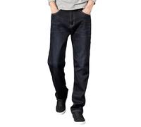 Jeans Homme Slim,Jean Regular Homme,Producto catégorie Pantalon Thermique Homme - Pantalon Neige Polaire Teddy doublé Chaud Jean Thermique extérieur Hiver - Coupe Droite Peluche Douce (Black, 34)