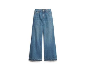 Jeans large Ã©vasÃ© Ã bords francs femme Superdry Bleu 26x32