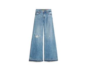 Jeans large Ã©vasÃ© Ã bords francs femme Superdry Bleu 30x32