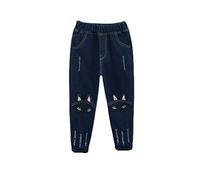 Jeans Large Fille Jambe Mode Mignon Style Y2K Vintage Cargo Couleur Unie Droit Taille Haute Lastique Pantalon Sport Pants Quotidien