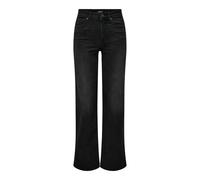 ONLY Pantalon en jean ONLMADISON Blush HW Wide DNM CRO099 Femme Noir délavé S/32