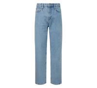 Jeans Loose mi-haute dÃ©lavage QS Bleu 33x34