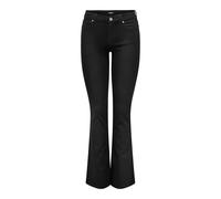 Only Femme Onlblush Mid Flared DNM Rea2343 Noos Jeans, Black Denim, M EU