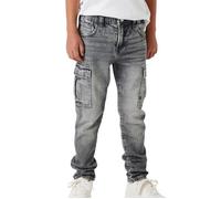 Jeans - NAME IT - Silas Tap - Enfant Garçon - Gris - Poches Cargo - Taille Réglable 134