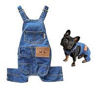 Jeans pour animaux de compagnie : combinaison moderne à capuche pour chats et animaux de compagnie, en jean doux, léger, confortable à rayures ou en | Utilisation quotidienne en intérieur et
