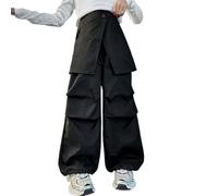 Jeans pour Filles Enfants Pantalons en Denim évasés à Jambes Larges Jeans de Jazz Danse Décontracté Ample Pantalon Cargo Bootcut pour Ado Fille Y2k Pas Cher