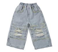 Jeans pour Garçon Large Children Jeans Pantalons en Jean Baggy pour Garçon avec Taille élastique Pas Cher Pantalon de Jogging Couleur Unie Y2k Casual Pants for Boys
